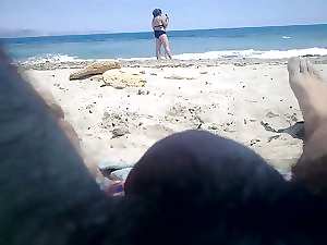 flashing beach at two housewives